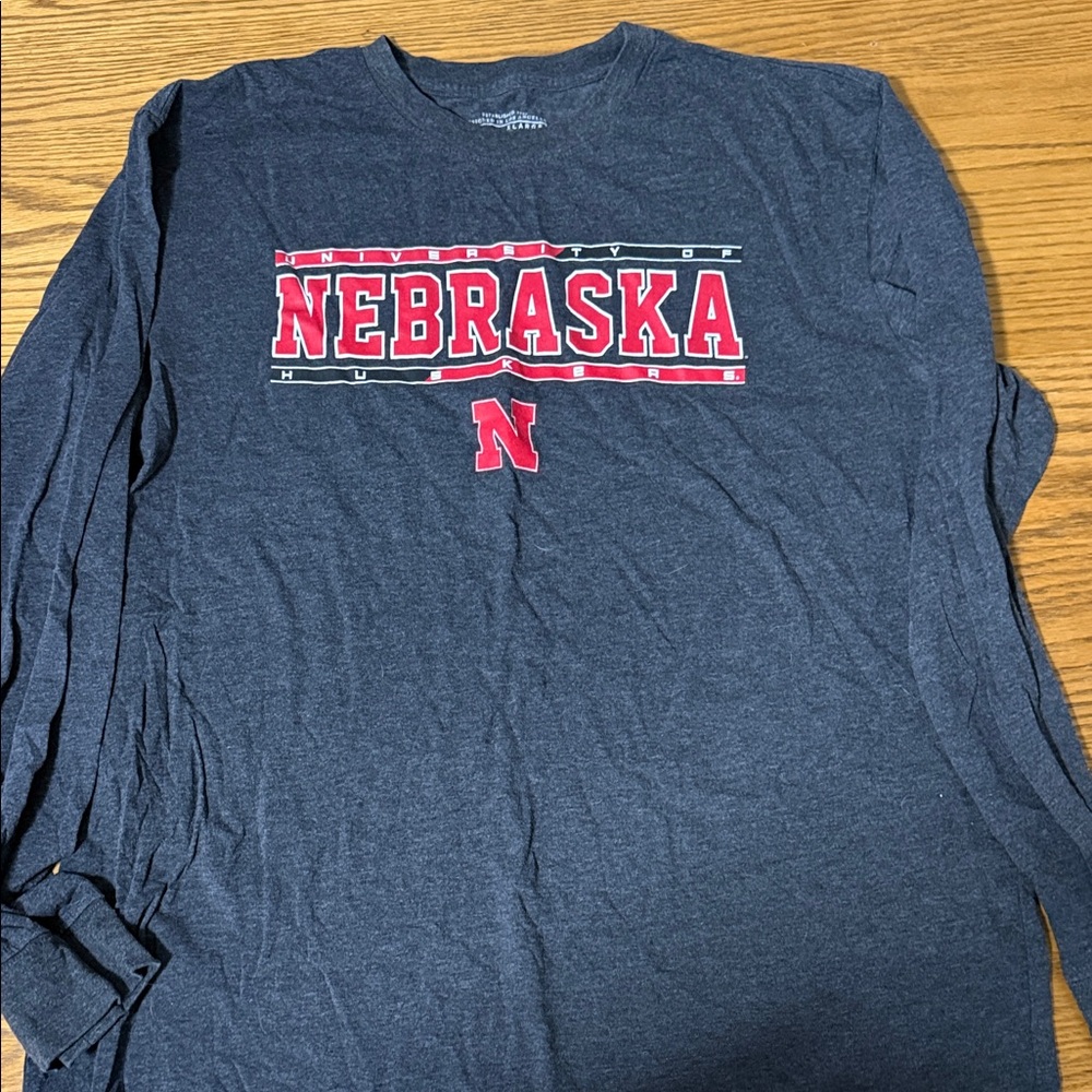 Gray Nebraska Cornhuskers Long Sleeve T-Shirt